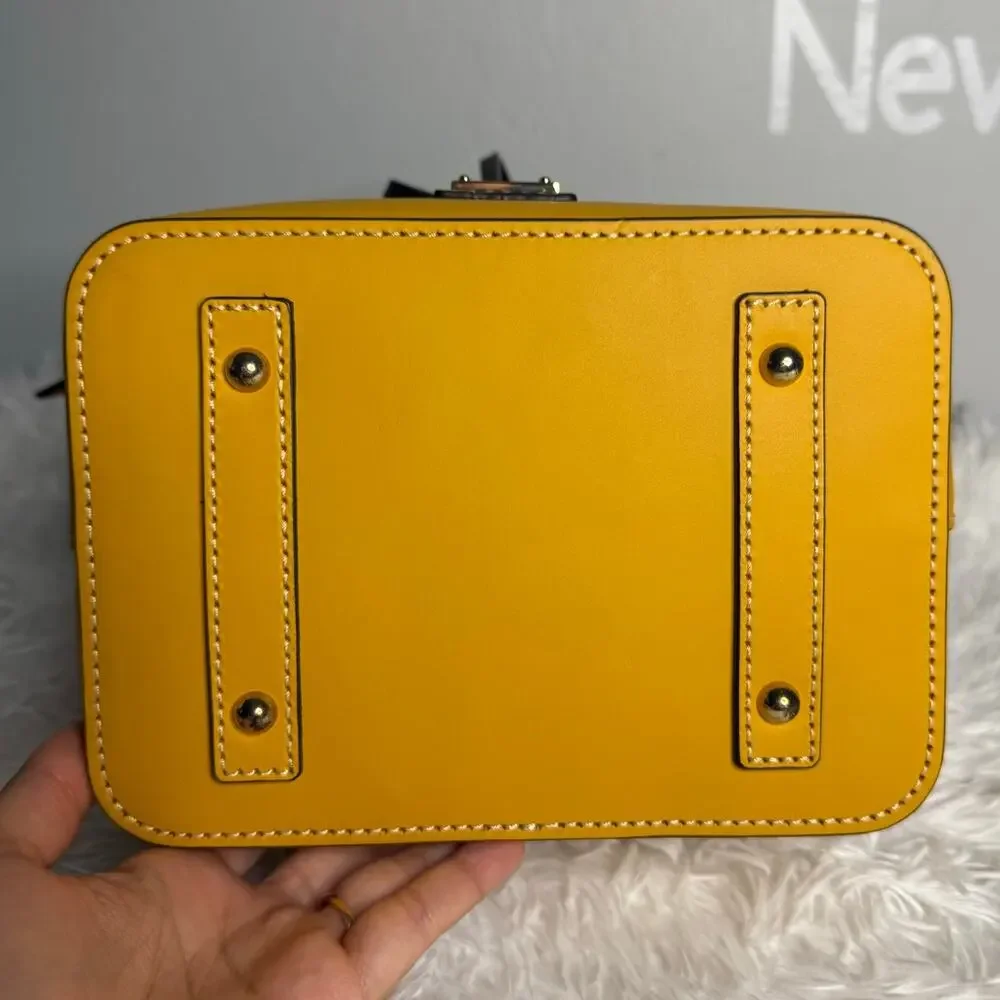 DOONEY & BOURKE Yellow Beacon Drawstring Shoulder Bag Purse